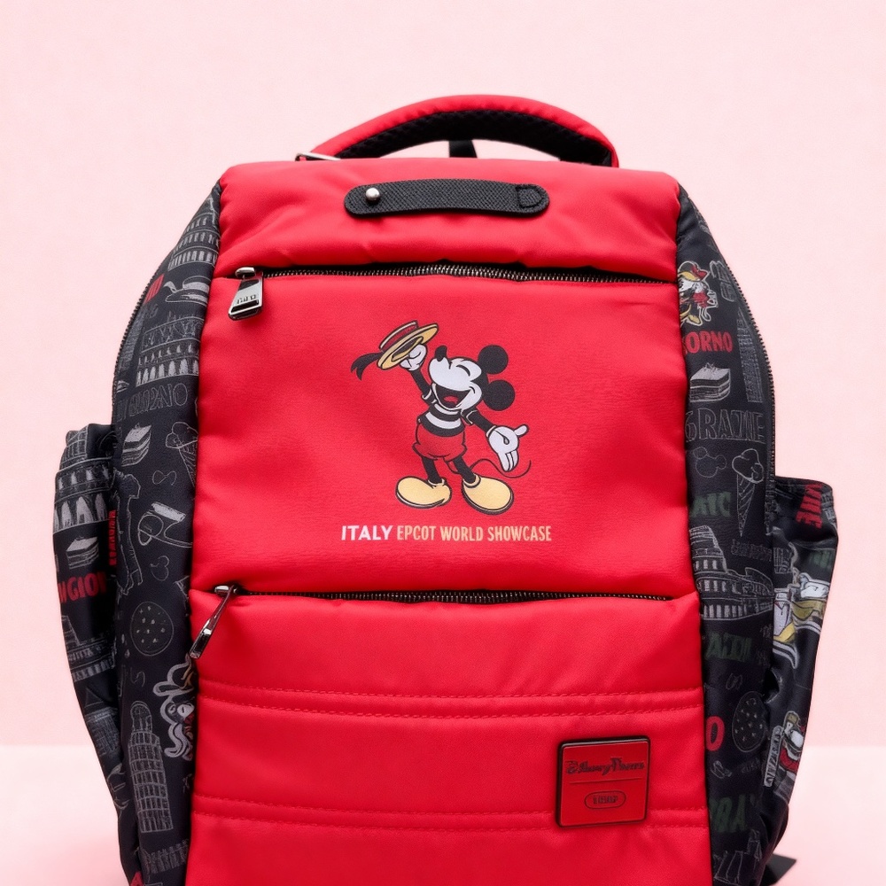 Disney Lug Italy EPCOT Backpack + Matching Minnie Ears Set NWT Parks Exclusive - Picture 3 of 6